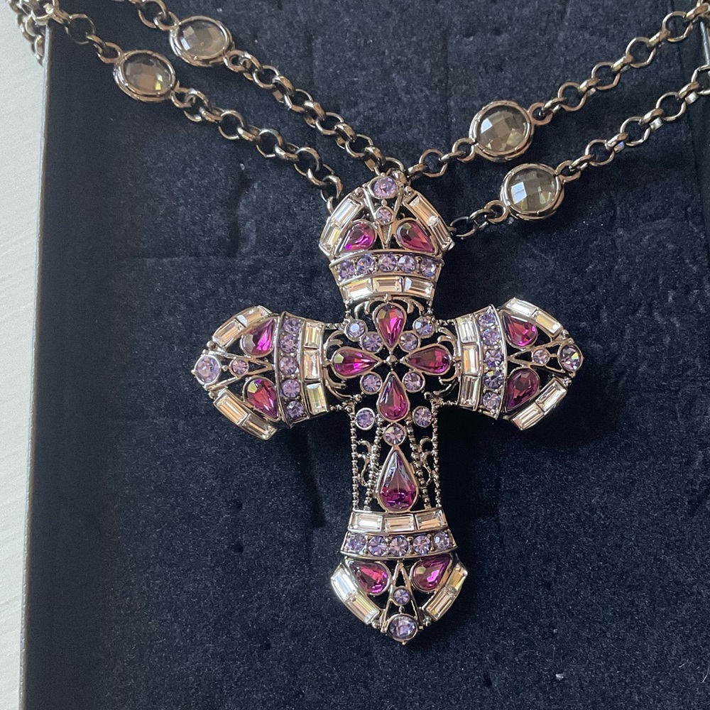Crystal Gemstone Cross by Adrienne